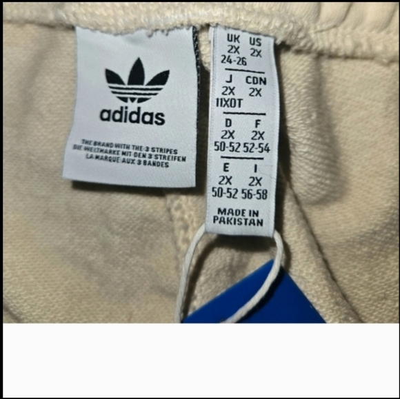 ❌️ Adidas Athletic White & Red Stripe Fleece Jogger Sweatpants - Size 2X NWT ❌️ - Picture 8 of 10